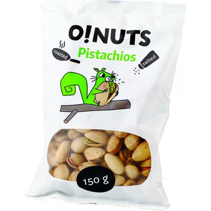 Pistācijas O!NUTS grauzdētas un sālītas, 150 g