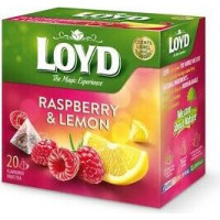 Augļu tēja LOYD Pyramids ar aveņu un citronu garšu, 20x2 g ( Iepak. x 2 )