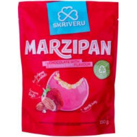 SKRĪVERU marcipāns šokolādē ar zemeņu garšu, 150 g