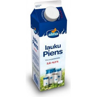 *Piens ALMA lauku, 3,8%-4,2%, 1l ( Gab. x 3 )