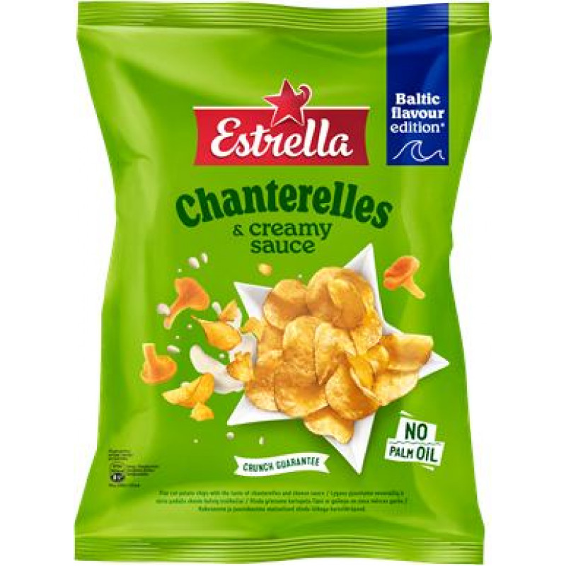 Čipsi Estrella ar gaileņu un siera mērces garšu 170g ( Gab. x 2 )