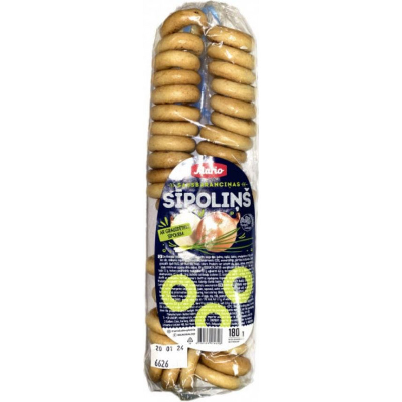 Sausbaranciņas MARIO, Sīpoliņš, virtenes, 180g ( Gab. x 2 )