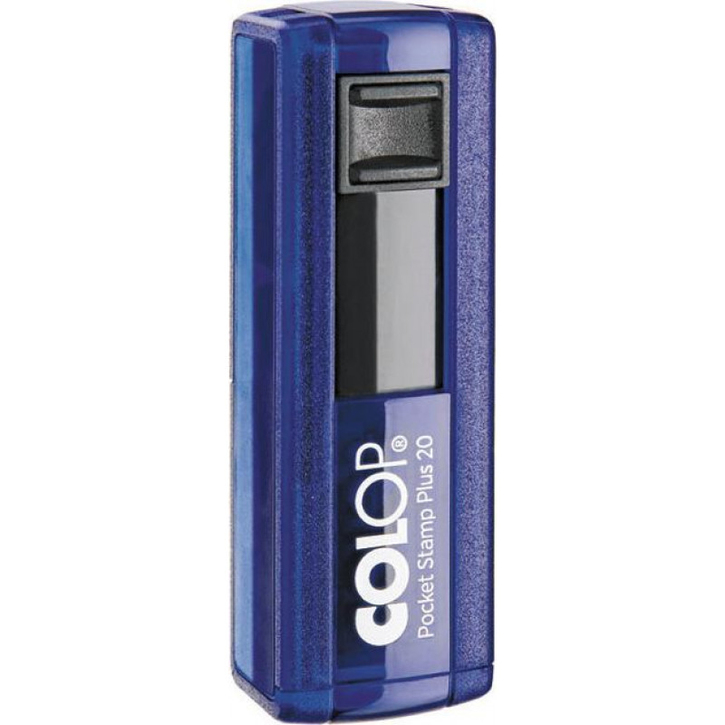 Zīmogs COLOP Pocket Stamp Plus 20NEW, zils korpuss, zils spilventiņš