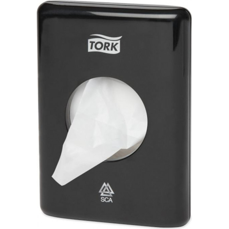 Sanitāro maisu turētājs TORK B5, 100 x 36 x 140 mm, melnā krāsā