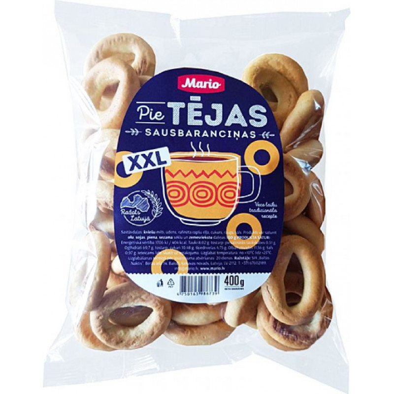 Sausbaranciņas MARIO Tējas, 400g ( Gab. x 2 )