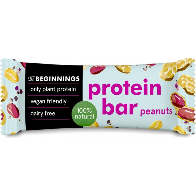 Batoniņš THE BEGINNINGS Zemesriekstu proteīna, 40g ( Gab. x 5 )
