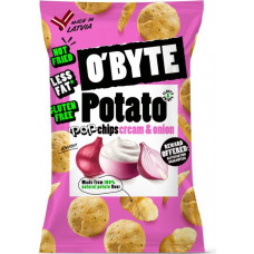 O'byte Kartupeļu čipsi ar skābā krējuma un sīpolu garšu 90g