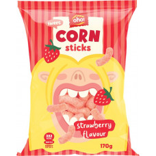 Kukurūzas nūjiņas Oho Ar zemeņu garšu 170g ( Gab. x 3 )