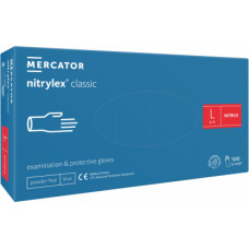 Cimdi nitrila Nitrylex Classic, bez pūdera, zili, L izm., 100gab ( Gab. x 2 )