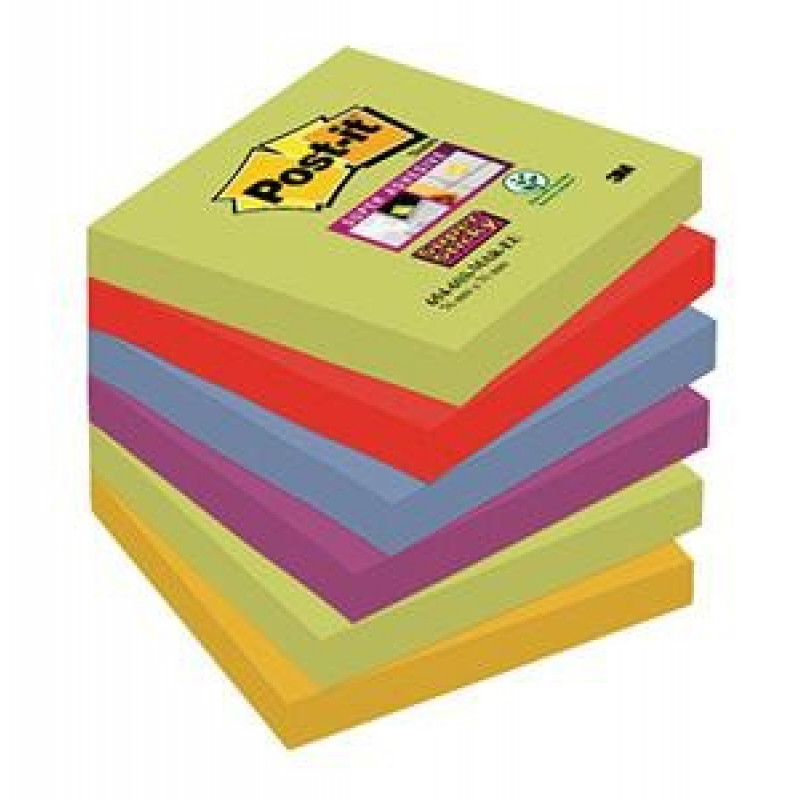 Līmlapiņas Super Sticky MARRAKESH 76x76mm/90lap.asorti, 6 gab