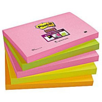 Līmlapiņas 76x127mm/90l. asorti 5gab Super Sticky Post-it 3M