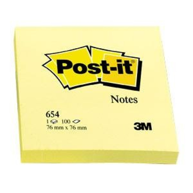 3M Līmlapiņas 3M Post-it 76x76mm/100l. dzeltenas