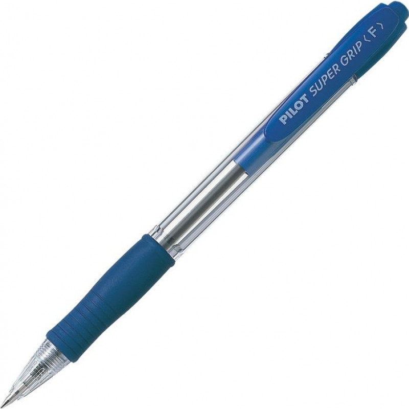 Lodīšu pildspalva PILOT SUPER GRIP 1.0mm zila tinte