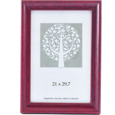Foto rāmis, koka, A4, 21x29,7 cm, ķiršu krāsā