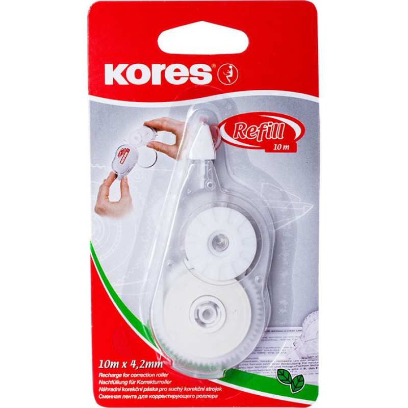 Korekcijas rollera maināmā kasete KORES REFILL 4.2mm x 10m