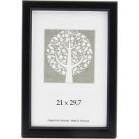 Foto rāmis, plastmasas, A4, 21x29,7 cm, melnā krāsā