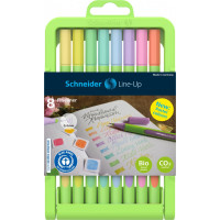 Flomasterveida pildspalva SCHNEIDER Line-Up 0,4 Pastel asso. Regulējams penāļa statīvs  8 gab