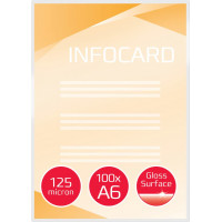 Laminēšanas kabatas GBC, 111x156 mm, 125 mik., 100 gab/iepak.