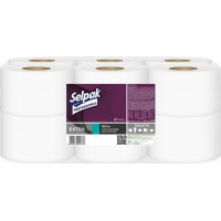 Tualetes papīrs SELPAK PRO, 2 slāņu, 150m, 435 loksnes ( Iepak. x 12 )