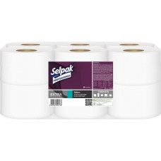 Tualetes papīrs SELPAK PRO, 2 slāņu, 150m, 435 loksnes ( Iepak. x 12 )