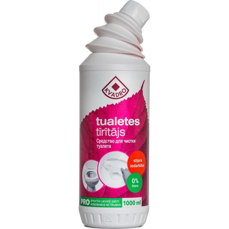 Tualetes tīrītājs KVADRO, stipra iedarbība, 1l ( Gab. x 2 )