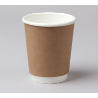 Papīra krūzes MULTIPACK, 300ml,  Ø 90 mm, brūnas, 25 gab./iepak. ( Iepak. x 2 )