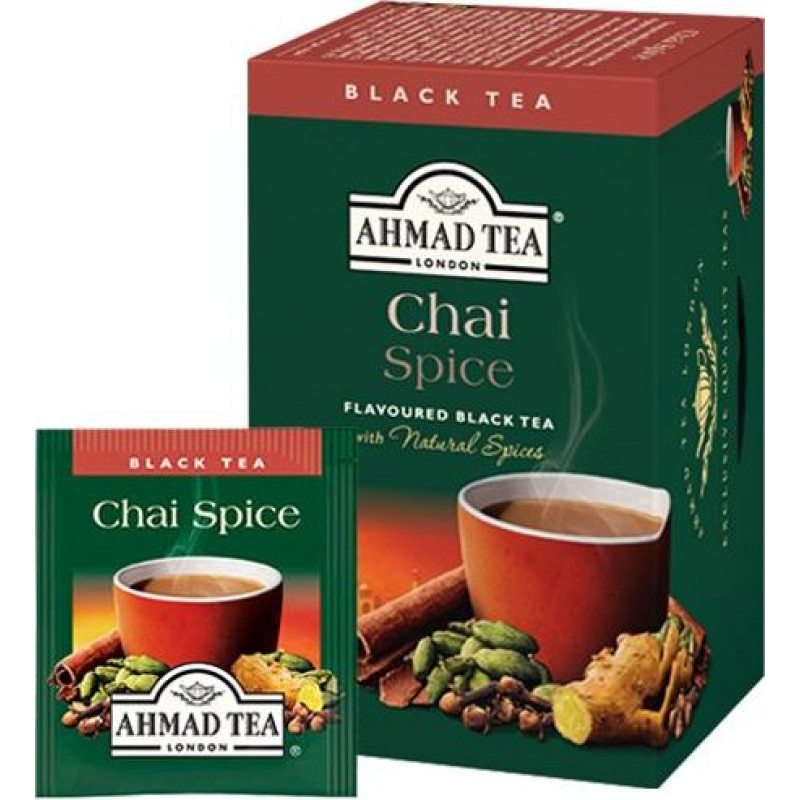 Melnā tēja AHMAD CHAI SPICE, 20 maisiņi x 2 g paciņā ( Gab. x 2 )