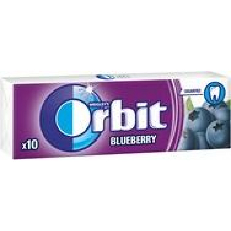 Košļājamā gumija ORBIT Blueberry Stickpack 10 gab. ( Iepak. x 5 )