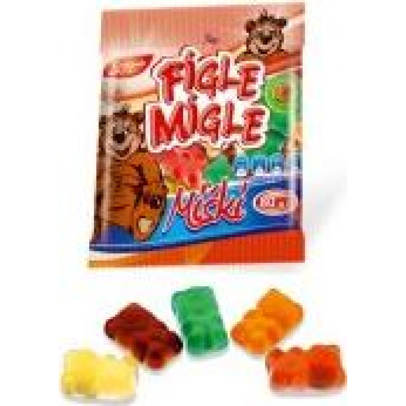 Želejkonfektes FIGLE MIGLE Bears, 80g ( Iepak. x 4 )