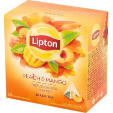 Melnā tēja LIPTON Persiku Mango, piramīdas, 20gab ( Gab. x 2 )
