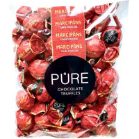 Šokolādes trifeles ar marcipāna krēma pildījumu 500g, PURE