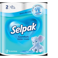 Papīra dvieļi SELPAK Comfort, 2 slāņi, 11.52m, 90 loksnes, 2 ruļļi ( Gab. x 2 )