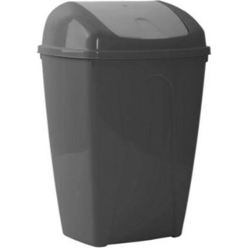 Atkritumu tvertne NORD CLEAN, ar šūpojošu vāku, 25 L, pelēka