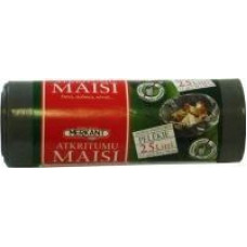 Atkritumu maisi 25l pelēki, 45x58cm, LDPE 30mk 0,25kg 15 gab. Merkant ( Gab. x 10 )