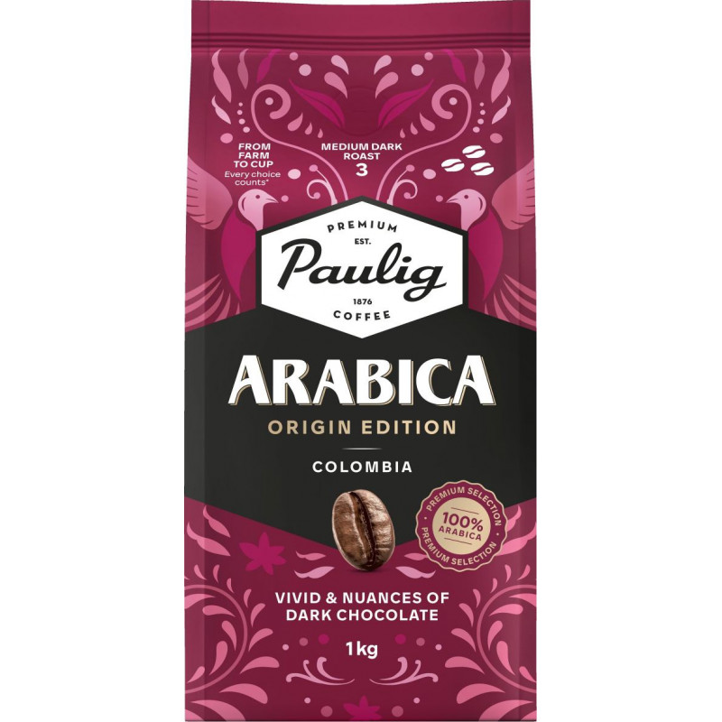 Kafijas pupiņas PAULIG Arabica Origin Edition Colombia 1kg