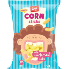 Kukurūzas nūjiņas Oho Ar kondensēto pienu 170g ( Gab. x 3 )