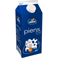 48H Piens ALMA, 2,5%, 1,5l ( Gab. x 2 )