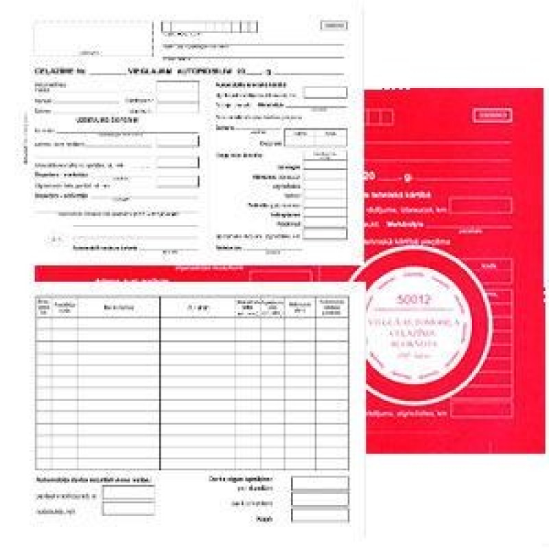 Ceļazīme vieglajam automobilim,  100 lapas