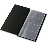 Vizītkaršu bloknots Pantaplast, 96 vizītkartēm, melns    24.5 cm x 12 cm