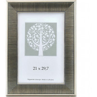 Foto rāmis, plastmasas, A4, 21x29,7 cm, sudraba krāsā