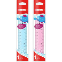 Linaāls KORES, 15 cm, caurspīdīgs, 2 krāsas