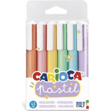 Marķieris CARIOCA, 6 dažādas pasteļkrāsas
