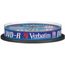 Kompaktdiski VERBATIM DVD-R DLP 4.7GB 16x, 10 gab./iepak., spindle