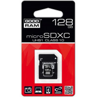 Atmiņas karte GOODRAM microSDHC 128GB class 10 UHS I + adapteris