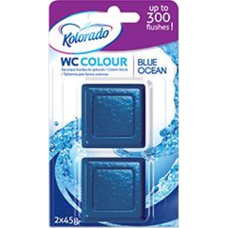Tualetes tabletes WC Colour BLUE Ocean, 2x45 g ( Iepak. x 2 )