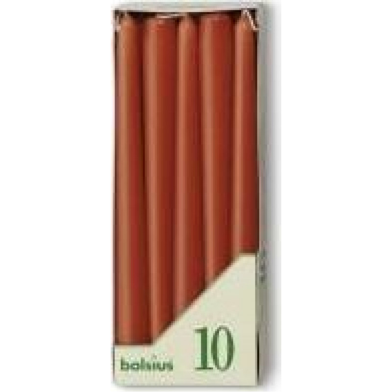 Sveces BOLSIUS 24,5x2,4cm, sarkanas, 10gab