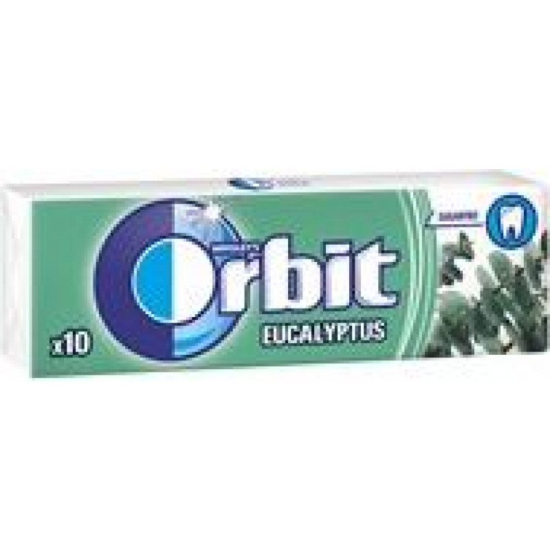 Košļājamā gumija ORBIT Eucalyptus Stickpack 10 gab. ( Iepak. x 5 )