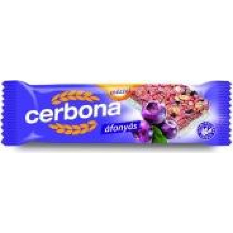 Musli batoniņš CERBONA Melleņu, jogurta glazūrā, 20g ( Iepak. x 10 )