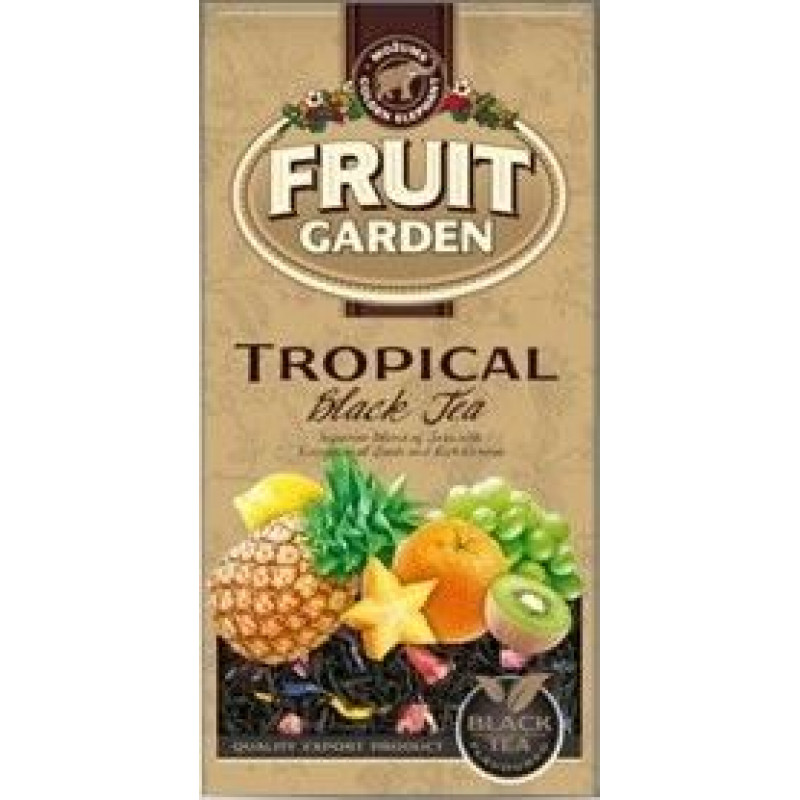 Melnā tēja MOŽUMS Fruit Garden Tropical, beramā, 80 g ( Iepak. x 2 )
