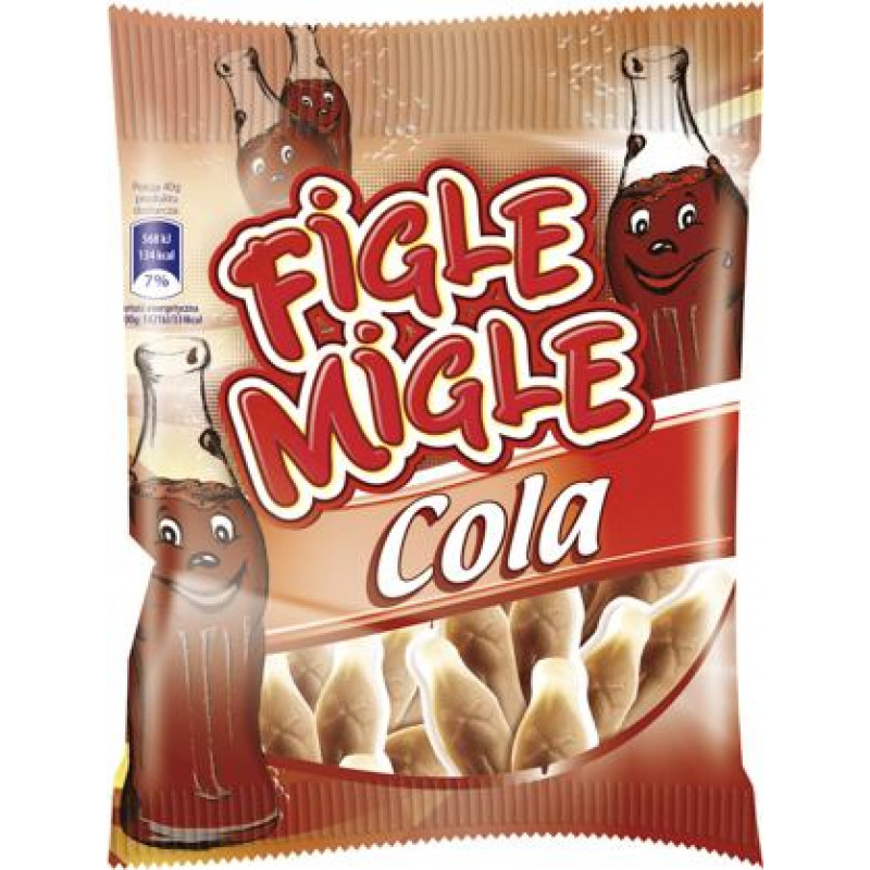 Želejkonfektes FIGLE MIGLE Cola, 80g ( Iepak. x 4 )